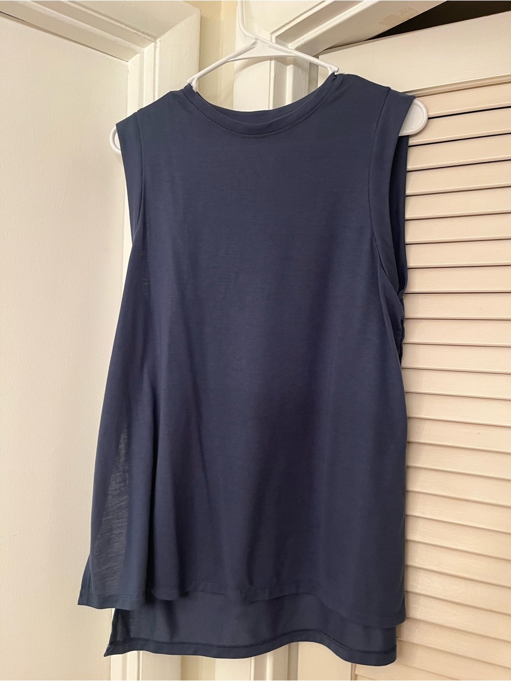 Sleeveless Navy Tank Top - Women's Top